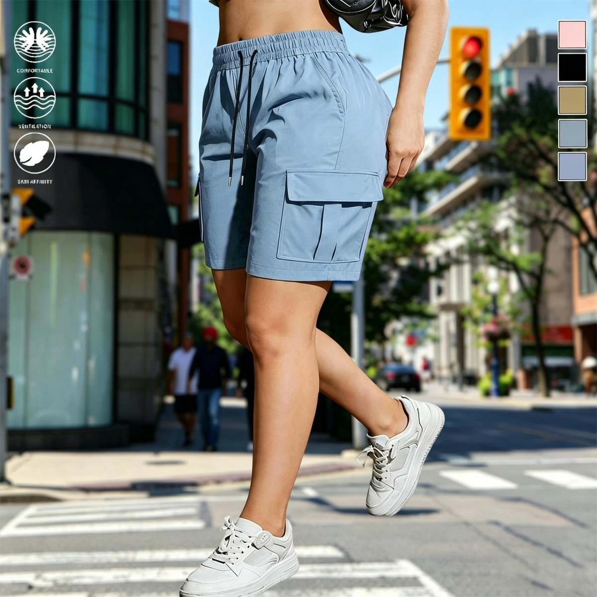[LAST DAY SALE]Women’s Multi-Pocket Outdoor Cargo Shorts