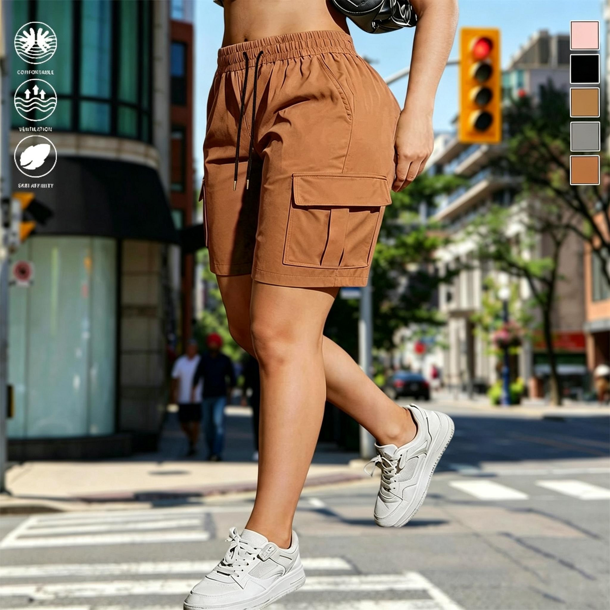 [LAST DAY SALE]Women’s Multi-Pocket Outdoor Cargo Shorts