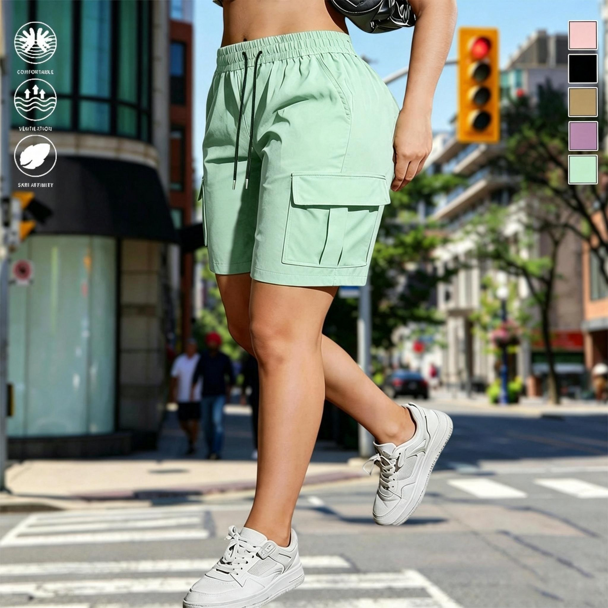 [LAST DAY SALE]Women’s Multi-Pocket Outdoor Cargo Shorts